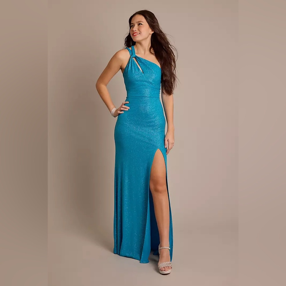 Jules & Cleo ~ Blue One-Shoulder Dress